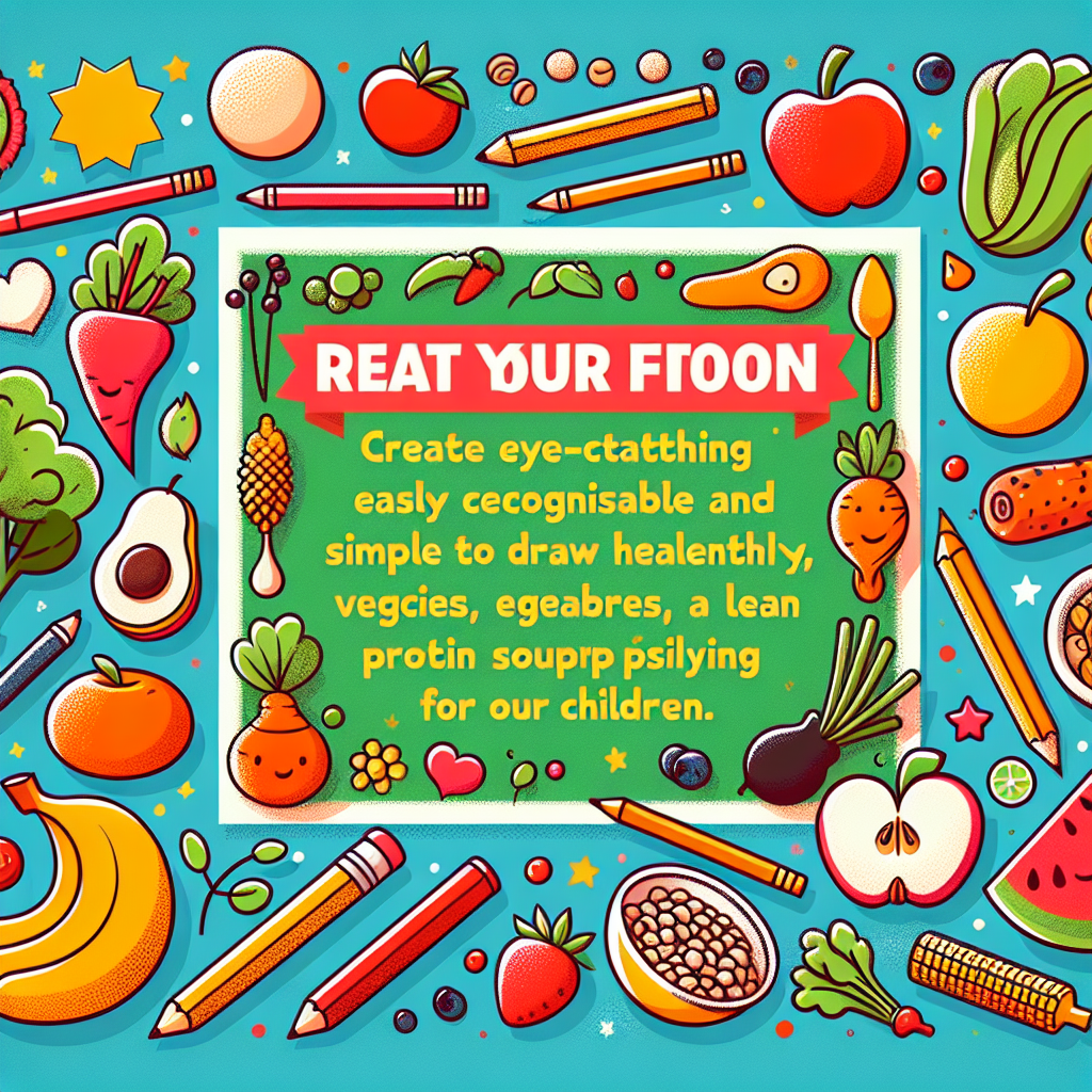 Poster Makanan Sehat yang Mudah Digambar untuk Anak-Anak